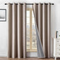 100% Blackout Curtains for Bedroom Room, Custom Curtains Blackout Thermal Insulated 1 Panel, Grommet Light Blocking Drapes for Bedroom Windows Luxury Decor(Custom Size,Linen