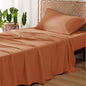 Bedsure Cooling Sheets Twin XL, Rayon Derived from Bamboo, Breathable & Soft Twin XL Sheet Sets, Deep Pocket Up to 16 Inches, Hotel Luxury Silky Dorm Bedding for Hot Sleepers, Burnt Orange