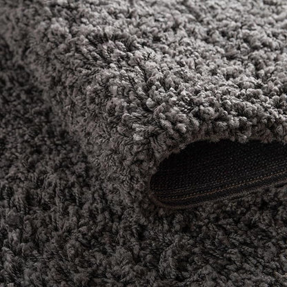 Unique Loom Solid Shag Collection Area Rug (8' Octagon, Graphite Gray)