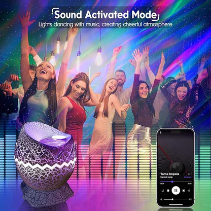 Rossetta Star Projector, Galaxy Light Projector White Noise Bluetooth Speaker with Remote Control, Aurora Projector Starry Night Light Projector for Kids Adults, Home Theater, Ceiling, Home Decor