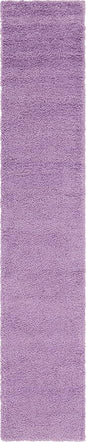 Unique Loom Solid Shag Collection Area Rug (2' 6" x 13' 1" Runner, Lilac)