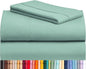 LuxClub 3 PC Twin Sheet Set, Deep Pockets Wrinkle Free Cooling Bed Sheets Hotel Bedding for Women, Men, Kids & Teens, Includes 1 Fitted Sheet, 1 Flat Sheet and 1 Pillowcase-Silky Soft Light Teal