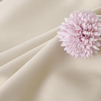 3-in-1 100% Beige Blackout Curtain Heavy Soundproof Curtains Single Panel - Thermal Insulated Grommet Curtains 96 Inches Long for Bedroom Living Room
