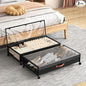 Under Bed Storage with Wheels, XXL Larger Under Bed Storage Containers with Clear Lids, 31'' Lengthen Under Bed Shoe Organizer for Shoes Clothes(Black 2 Pack, XXL(31"x16.6"x7.48"))