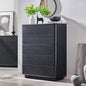 ACCOHOHO 6 Drawer Dresser for Bedroom, 42 Inch Tall Modern Chest of Drawers, Push-to-Open Wood Storgae Organizer with Large Drawers for Bedroom, Living Room, Hallway, Black