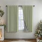 Light Sage Green Short Blackout Curtains for Small Bathroom Window Kitchen Door Back Tab Pocket 45 Inch Length 2 Panel Linen Look Noise Reducing Dampening Vintage Moody Curtain for Room Divider Closet