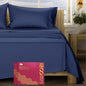 Mayfair Linen 100% Egyptian Cotton Sheets King Size - 1200 Thread Count King Size Sheets Set Egyptian Cotton, 4 PC Luxury Bedsheet (Navy Blue), Soft, Cooling, 17" Deep Pocket Sateen Weave Bedsheet Set