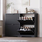 Large Shoe Cabinet for Entryway, Shoe Rack Cabinet with 4 Flip Drawer and Adjustable Shelves for Small Apartment, Foyer