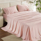 Bedsure King Size Sheets Set, Cooling Sheets for Hot Sleepers, Rayon Derived from Bamboo, Breathable & Soft, Deep Pocket Up to 16 Inches, Hotel Luxury Silky Bedding, Pink