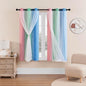 XiDi Curtains for Bedroom Decor, Rainbow Pink GreenBlue34/54/1