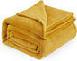 Bedsure Fleece Blanket Queen Blanket Gold Yellow - Bed Blanket Soft Lightweight Plush Fuzzy Cozy Luxury Microfiber, 90x90 inches