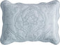 CHIXIN Microfiber Standard Pillow Shams Set of 2 - Quilted Decorative Pillow Covers - Light Grey - Size (20" x 26")