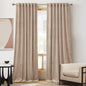 RYB HOME Velvet Closet Curtains 84 inches, Room Darkening Thermal Insulated Privacy Back Tab Drapes for Doorway Enterway, Dormitory, Blush, W 42 x L 84 inches, 2 Panels Set