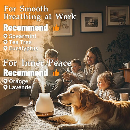 Essential Oils for Diffuser for Home, Top 5 Aromatherapy Oils,Candle&Soap Making,10ml（Orange, Lavender, Peppermint, Eucalyptus, Tea Tree）