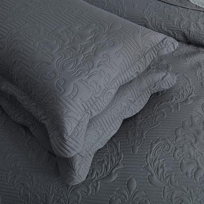 CHIXIN Microfiber King Pillow Shams Set of 2 - Decorative Pillow Covers - Dark Grey - Size (20" x 36")