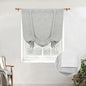 DriftAway Double Layer Linen Blackout Tie Up Curtains Thermal Insulated Fully Lined Balloon Roman Shade Bathroom Window Adjustable Rod Pocket for Small Window 25 Inch by 47 Inch Gray