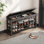 Shoe Rack Bench Seat Rubberwood 3-Tier Wooden Storage Bench 550lbs Compact Mid-Century Modern Design for Entryway, Hallway, Closet, Front Door Entrance, Foyer