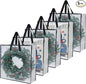 5-Pack Clear Heavy Duty Moving Bags and Storage Bags, 25 Gallon Large Moving Boxes Alternative for Wreath Storage Container, Under Bed Storage, Stadium Events, and College Moving Supplies