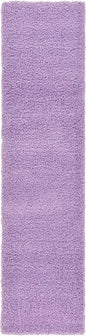 Unique Loom Solid Shag Collection Area Rug (2' 7" x 10' Runner, Lilac)