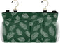 Bedside Caddy Hanging Bunk Bed Caddy Bed Organizer Hanging Pocket with 2 Hooks Bedside Storage Organizer Pocket Bag Holder Green Simple Palm Leaf