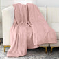 Nicole Miller Oversized Plush Fleece Throw Blanket – Ultra Soft, Lightweight & Cozy – 60" x 70" Warm Flannel Blanket for Couch, Bed & Travel – Machine Washable (Rose-Pink)