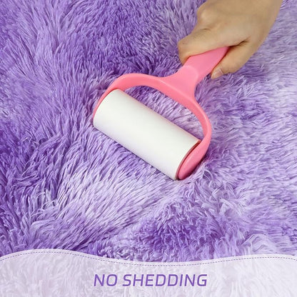 duduta Purple Plush Area Rugs for Bedroom 5x8 ft, Fluffy Carpet for Living Room Kids Room, Large Shag Dorm Rug, Washable Non Slip
