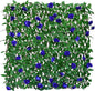 Sumery Expandable Fence Privacy Screen for Balcony Patio Outdoor,Decorative Faux Ivy Fencing Panel,Artificial Hedges (Single Sided Leaves) (2, Blue Flowers)