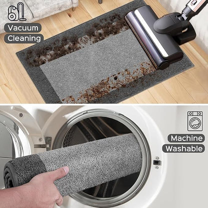 Washable Area Rug 48" x 72", Non Slip Kitchen Rug for Floor, Absorbent Entrance Runner Rug for Bedroom, Living Room, (Roll Packing)
