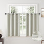 ChrisDowa 100% Blackout Greyish Beige Solid Curtains 54 Inches Long 2 Panels for Bedroom Living Room,Farmhouse Room Darkening Thermal Insulated Soundproof Grommet Top Window Treatment Drapes,52x54