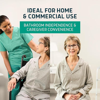 Lunderg Recycled Commode Liners - 100 Environment Friendly Portable Toilet Bags - Medical Grade Bedside Commode Liners Disposable - Universal Fit & Easy to Use - Absorbent Pads Not Included