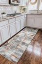 vivorug Grey Runner Rug 2x10 Machine Washable Rug with Non-Slip Backing, Ideal for Kitchen Hallway Entryway Laundry Room - Modern Abstract, Durable, Easy Clean, Low Pile Carpet Runner
