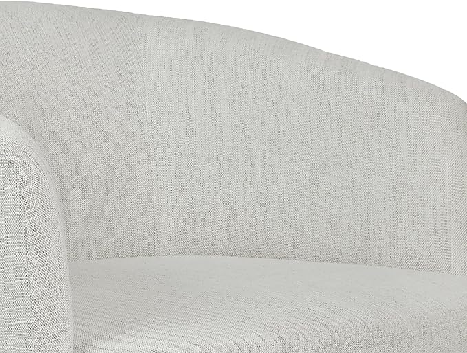 MINCETA Accent Chair,360° Swivel Chairs with Wood Base,Modern Swivel Accent Chair for Living Room and Bedroom,Performance Fabric in Ivory