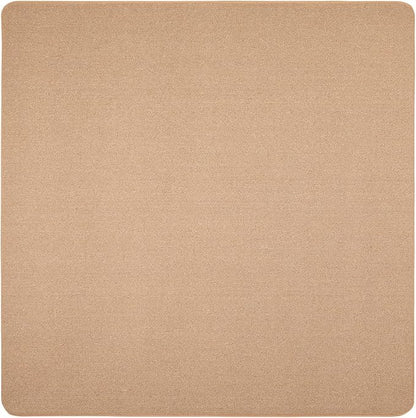 House, Home and More Skid-Resistant Carpet Indoor Area Rug Floor Mat - Pebble Beige - 6 Ft X 6 Ft - Non Slip Rubber Backing, Stain Resistant, Dog Friendly, Living Room Bedroom Kitchen Entryway