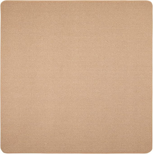House, Home and More Skid-Resistant Carpet Indoor Area Rug Floor Mat - Pebble Beige - 6 Ft X 6 Ft - Non Slip Rubber Backing, Stain Resistant, Dog Friendly, Living Room Bedroom Kitchen Entryway