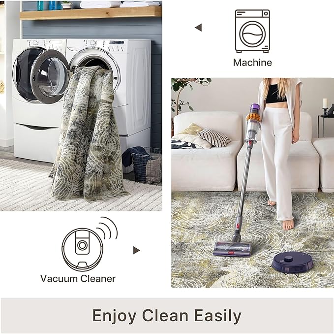 Runner Rug 2'x7' Abstract Washable Non-Slip Runners for Hallways Kitchen Entryway Laundry Room Modern Carpet Hallway Runner Mustard