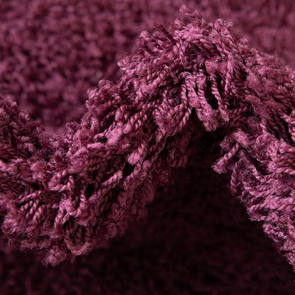 Unique Loom Solid Shag Collection Area Rug (2' 7" x 10' Runner, Eggplant Purple)