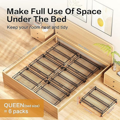 Under Bed Shoe Storage Organizer,1 Pack Shoe storage with Wheels for Shoe Organizer for Closet Drawer Space Saving for Bedroom