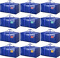 12 Pack Extra Large Heavy Duty Moving Bags with Reinforced Zipper & Wide Handles, Waterproof Storage Bins Packing Cubes for Clothes, College Dorm, Travel, and Home Organization, Blue