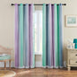 XiDi Curtains for Bedroom Decor, Rainbow Purplgreen grey52/96