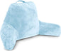 Husband Pillow Sky Blue, Original Reading Pillow in Bed Rest Chair, Shredded Memory Foam Large Lounge Cushion Adult Backrest with Arms, Comfy Back Support for Sit Sitting Up, Wash/Removable Cover