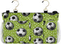 Bedside Caddy Hanging Bunk Bed Caddy Bed Organizer Hanging Pocket with 2 Hooks Bedside Storage Organizer Pocket Bag Holder Deep Green Soccer Balls Dots