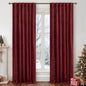 LAMIT Burgundy Red Velvet Curtains 108 Inch for Living Room, Vintage Thermal Insulated Theater Panels Room Darkening Back Tab and Rod Pocket Christmas Drapes for Bedroom, 2 Panels, 52 x 108 Inch