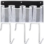 Bed Hanging Shoe Organizers with 3pcs Hooks, 4 Mesh Pocket Bedside Hanging Shoes Holder, Behind Door Storage Pockets for RV Dorm Entryway Bedroom Closet