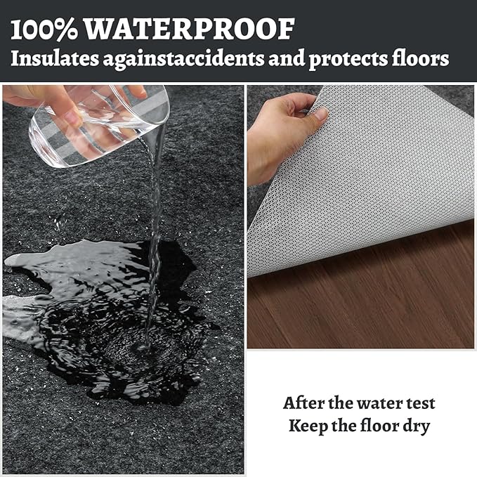 100% Waterproof Rug pad, 2x8 ft Area Rug Non-Slip Rug Pads, Carpet Pads for All Floors and finishes, Felt pad for Hardwood Floors, Keep Carpets in Place Soft and Secure