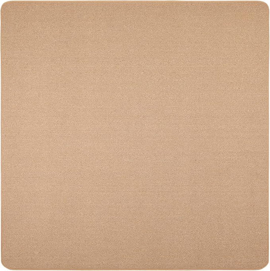 House, Home and More Skid-Resistant Carpet Indoor Area Rug Floor Mat - Pebble Beige - 8 Ft X 8 Ft - Non Slip Rubber Backing, Stain Resistant, Dog Friendly, Living Room Bedroom Kitchen Entryway