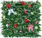 Sumery Expandable Fence Privacy Screen for Balcony Patio Outdoor,Decorative Faux Ivy Fencing Panel,Artificial Hedges (Single Sided Leaves) (4, Christmas-Ivy)