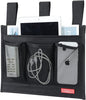 Falaku Hanging Bedside Caddy,Bedside Organizer Caddy for Bed Rails(4 Pockets-Black)