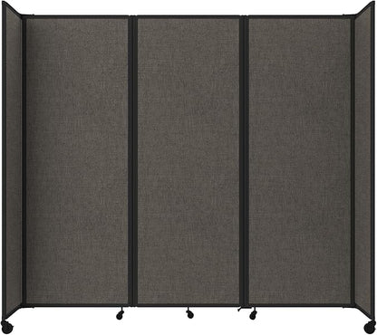 Versare Room Divider 360 Portable Wall Partition | Folding Panels | Large Freestanding Divider | Locking Wheels | Temporary Room Separator