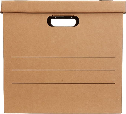 Amazon Basics Moving Boxes with Handles and Lids, 19 x 14.5 x 15.5 in, Brown, 10-Pack, Medium
