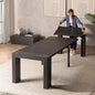 Transformer Table - Solid Wood Extendable Dining Table, Seats 2-12, Extendable Dining Room Table, Space-Saving Furniture, Expandable Dining Furniture (Black, Table + Coffee Table)